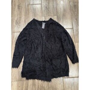 Open Textured Cardigan Sweater Long Sleeve Women’s Med Whimsygoth Cozy